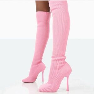 Original Pink Public Desire high heel boots 😽